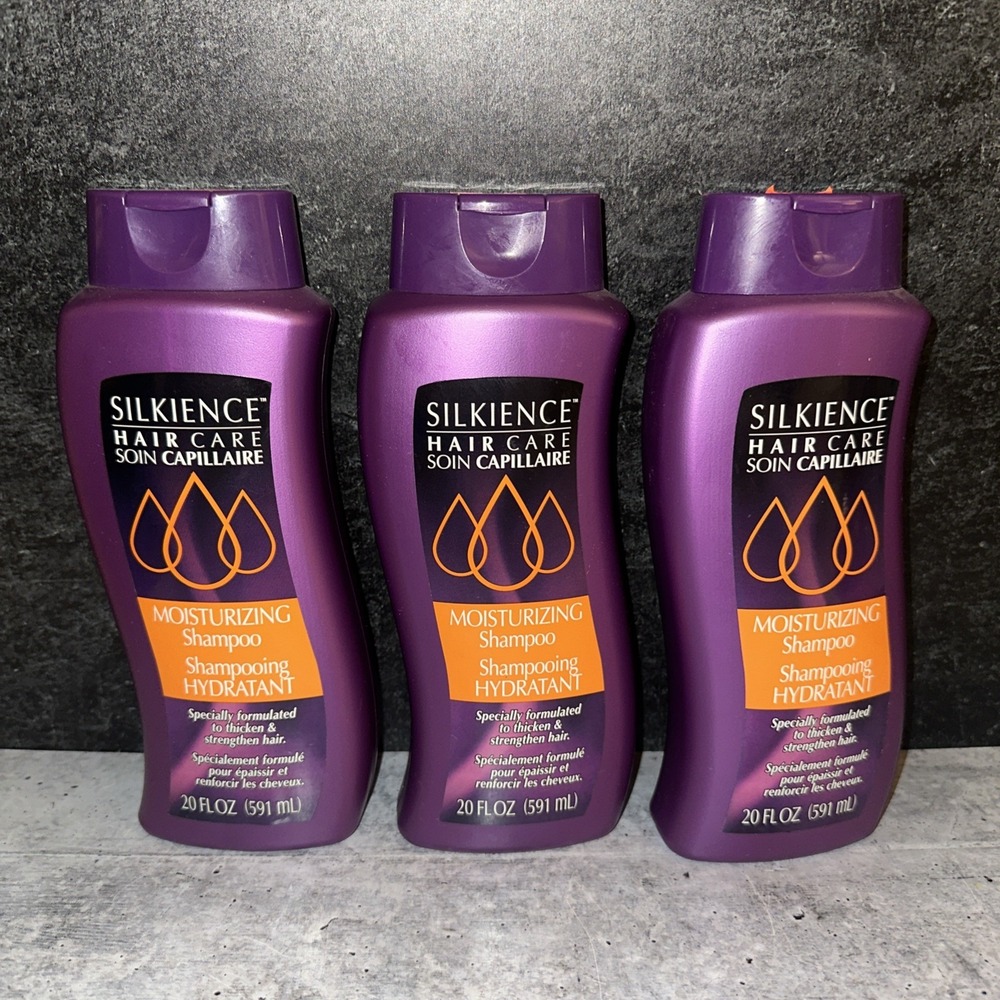 3 Lot BRAND NEW SILKIENCE HAIR CARE MOISTURIZING SHAMPOO 20 OZ.